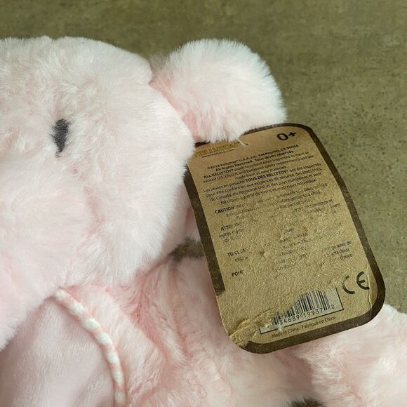 Kellytoy Elephant Plush Flatties Crinkle Rattle Lovey Security Blanket 16" Pink - Picture 8 of 8